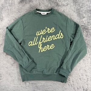 KROST X TOMS We’re All Friends Here Graphic Crewneck Sweatshirt Green Small